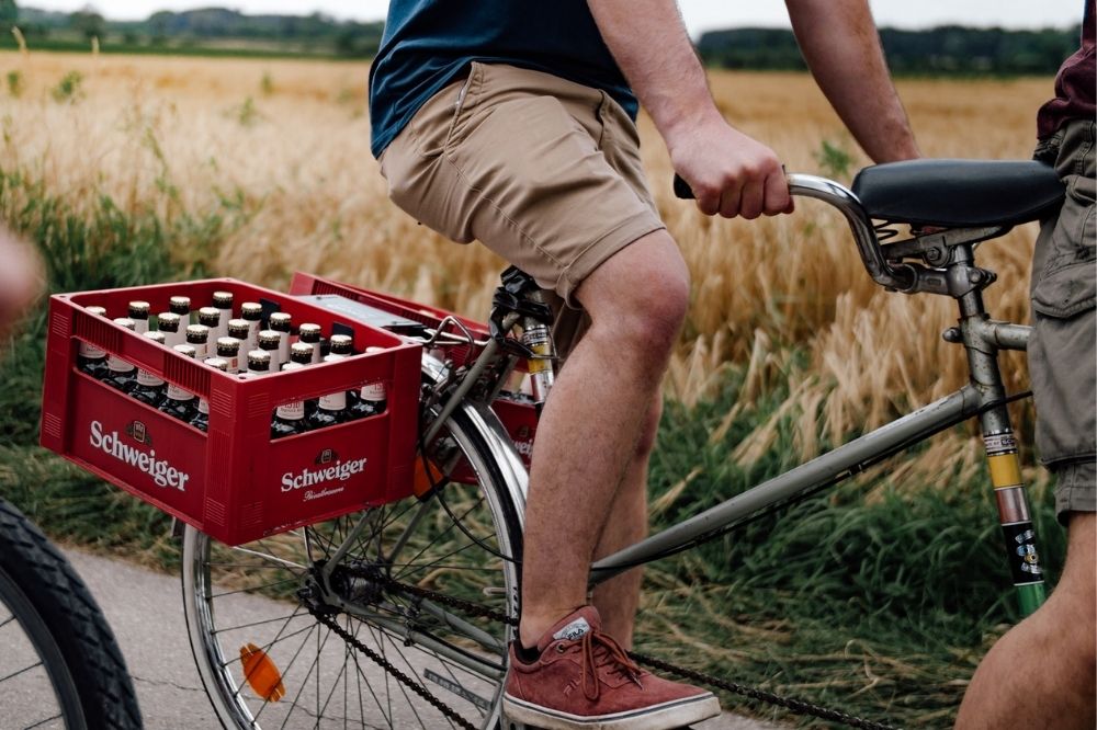 funcoo - Getränkekisten am Fahrradgepäckträger transportieren